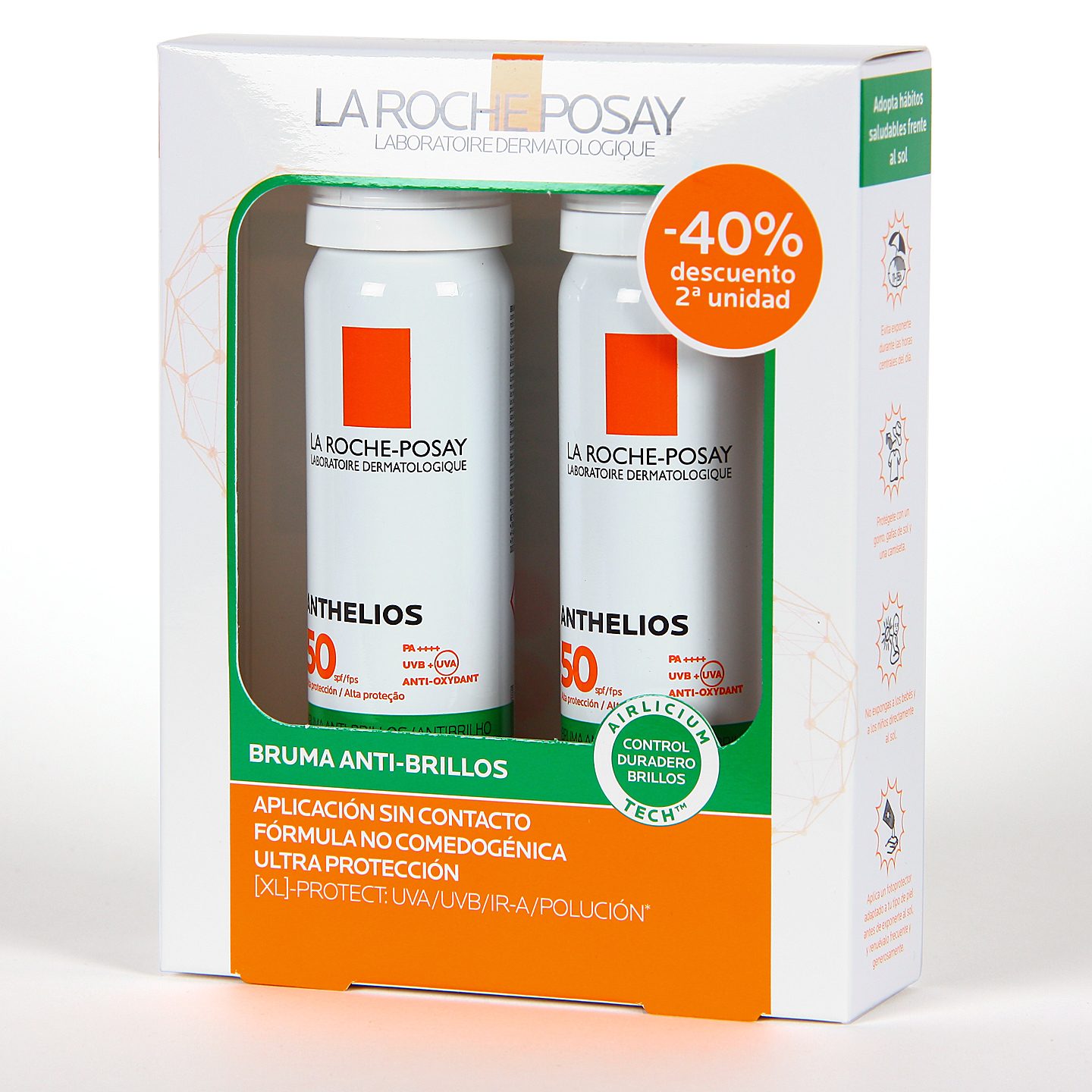 Pack 40% de descuento La Roche Posay ANTHELIOS bruma facial